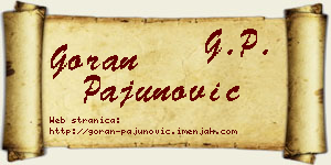 Goran Pajunović vizit kartica
